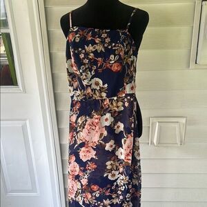 Lulu's Pink and Orange Maxi Sundress for Weddings Small  B